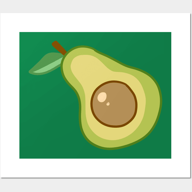 Avocado Half Wall Art by saradaboru